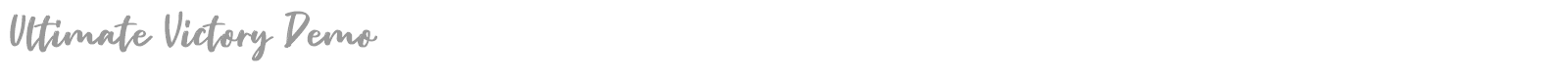 Ultimate Victory font preview